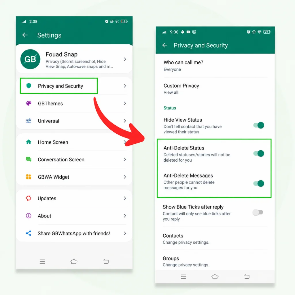 Anti Delete Status and Messages
