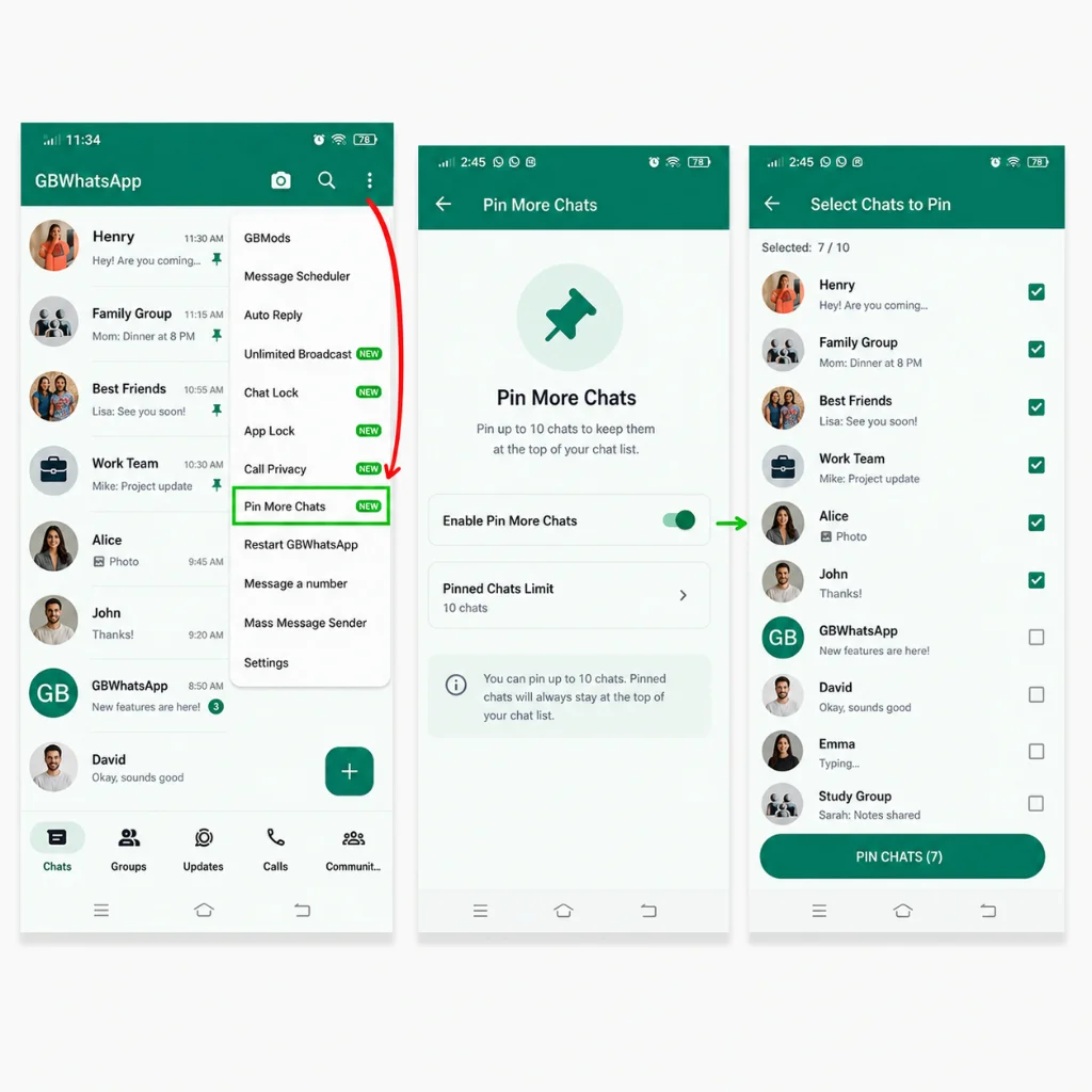 Pin more Chats